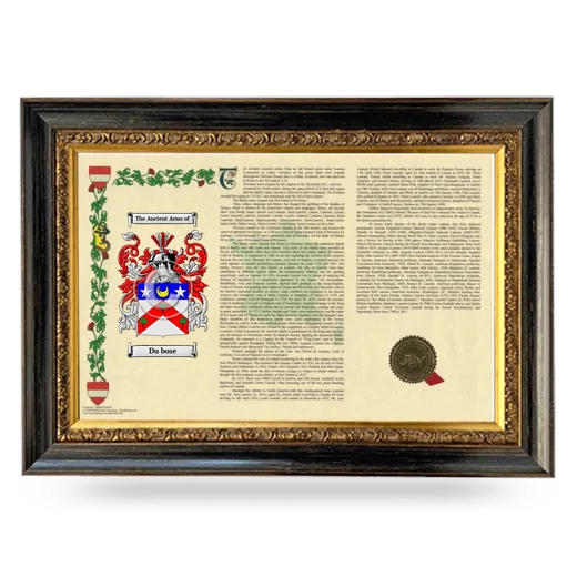 Du bose Armorial Landscape Framed - Heirloom